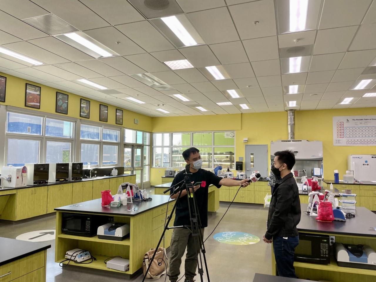 KTSF-26 interviews South City High biotech teacher Rocky Ng.