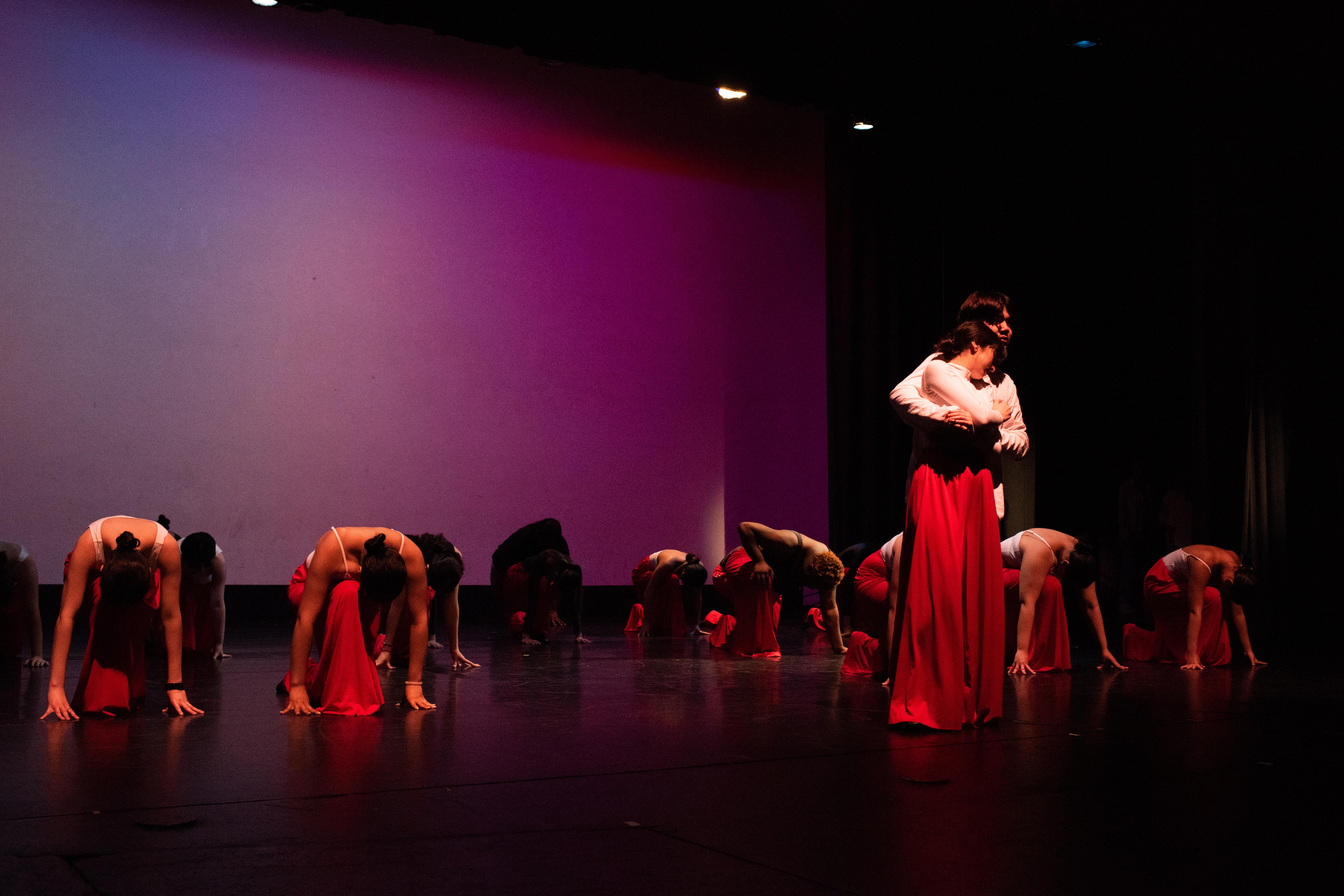 El Camino High dancers perform a contemporary piece during the school's 2023 spring musical.